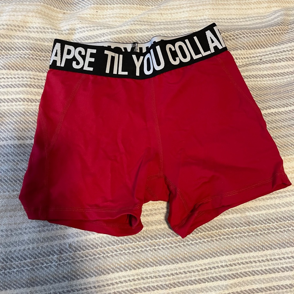 Til You Collapse workout shorts